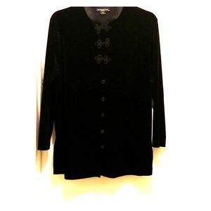 Impression black button up blouse